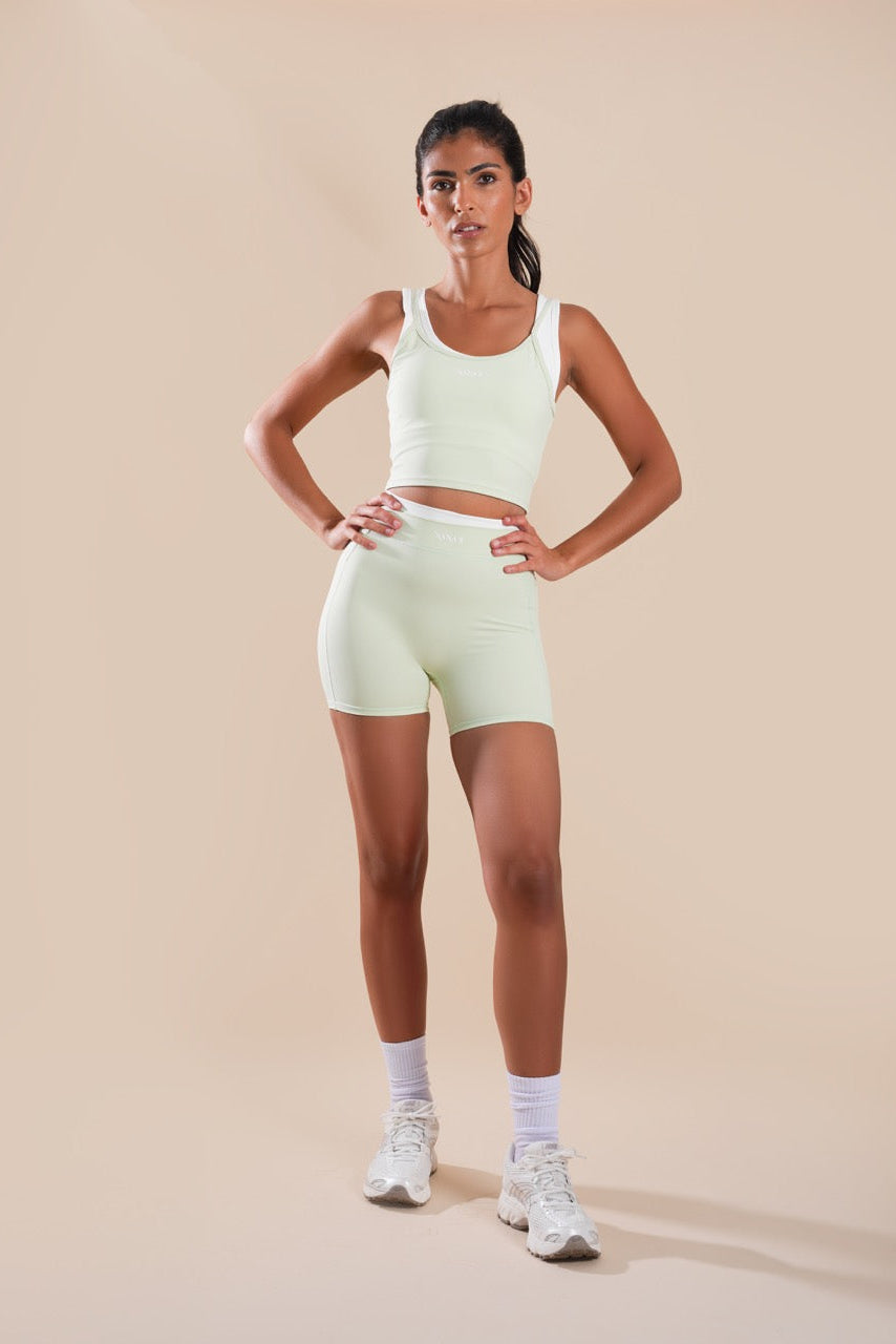 RIVIERA TOP IN PISTACHIO GREEN