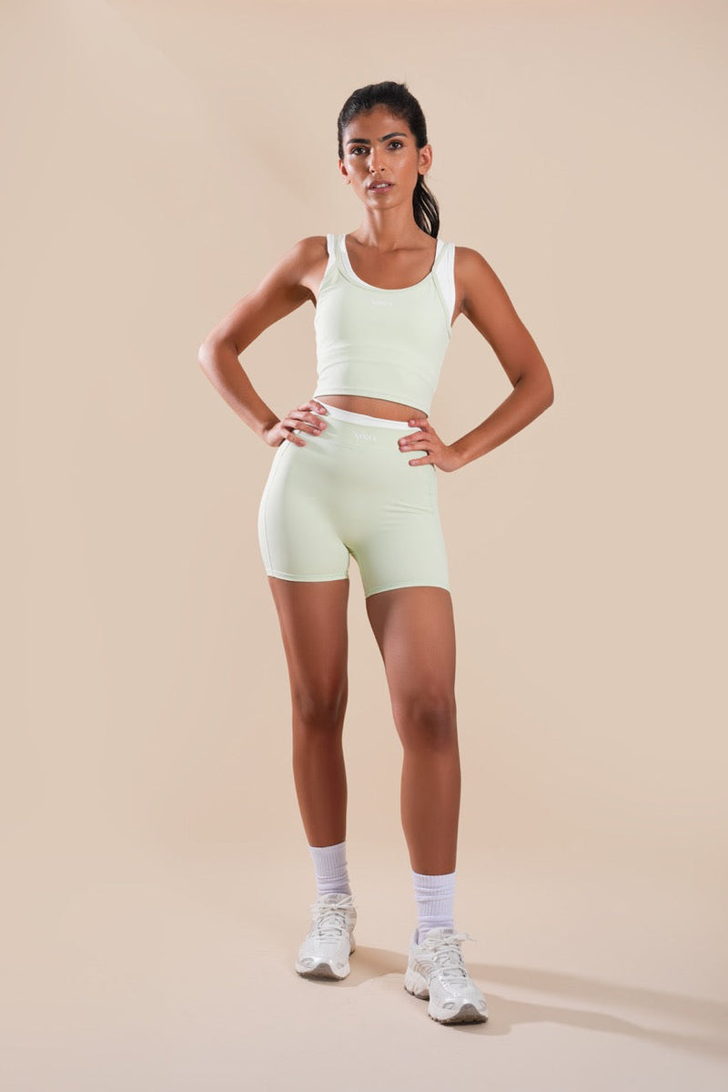 RIVIERA TOP IN PISTACHIO GREEN
