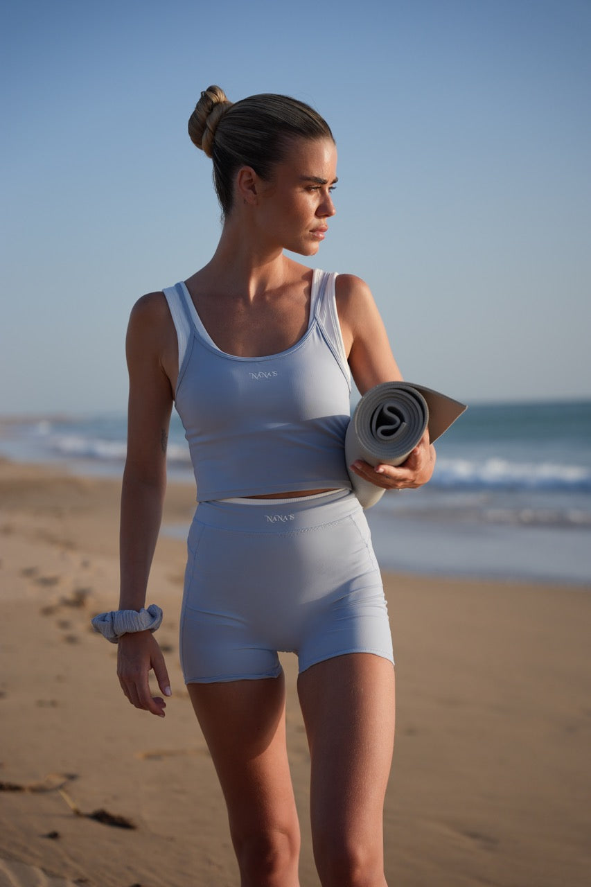 RIVIERA TOP IN OCEAN BLUE