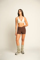 FLOW V SPORTS BRA IVORY