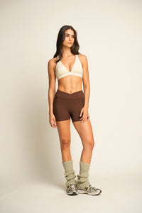 FLOW V SPORTS BRA IVORY