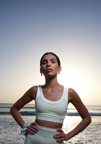 RIVIERA SPORTS BRA IN PISTACHIO GREEN